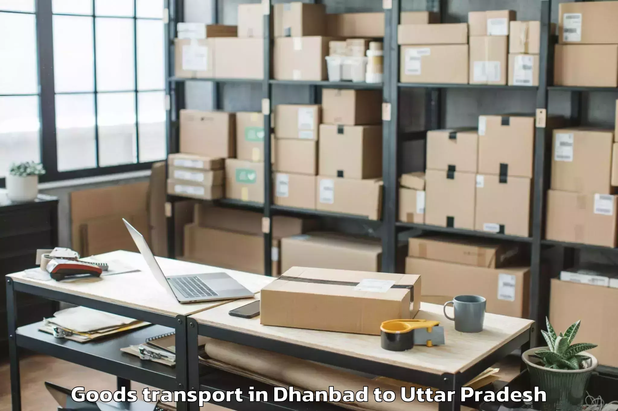 Quality Dhanbad to Tori Fatehpur Goods Transport